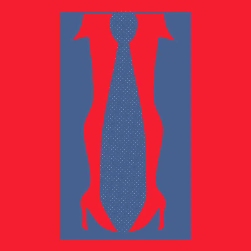 Beine mit hohen Absätzen oder einer Krawatte in dieser lustigen Optik