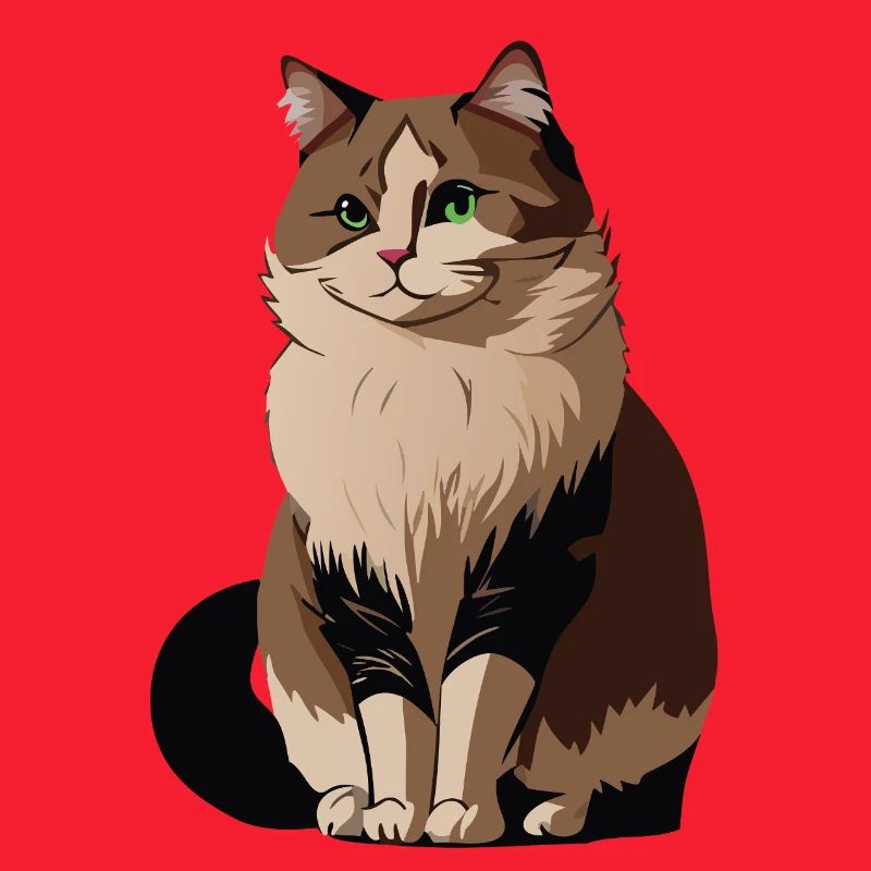 Illustration de style chat d’intérieur mignon