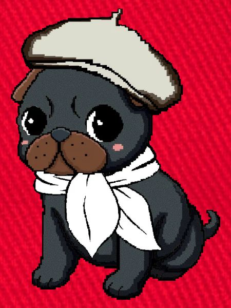 Black Pug Beret