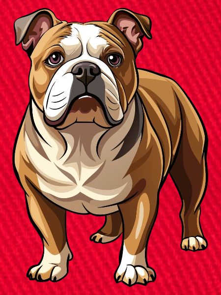 Bulldog-Hund-Stand