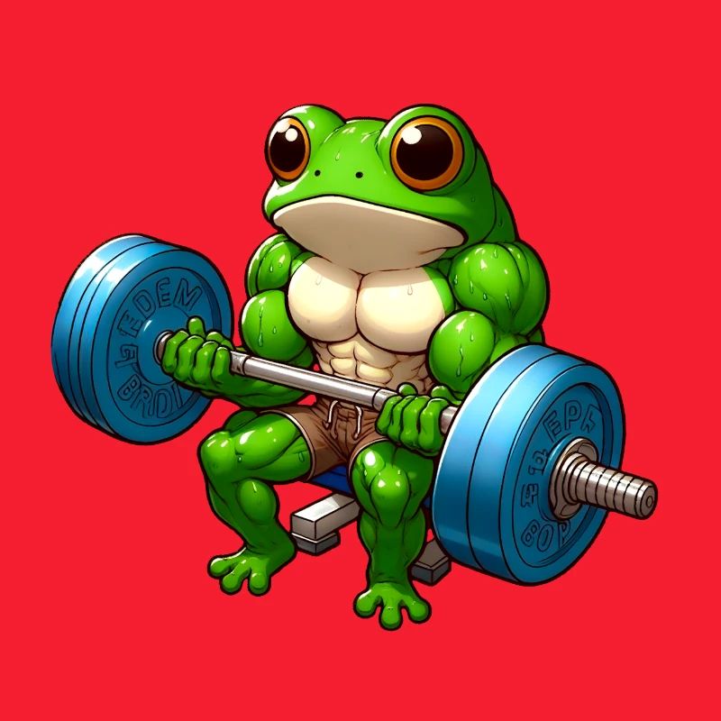 Dynamischer Sportfrosch