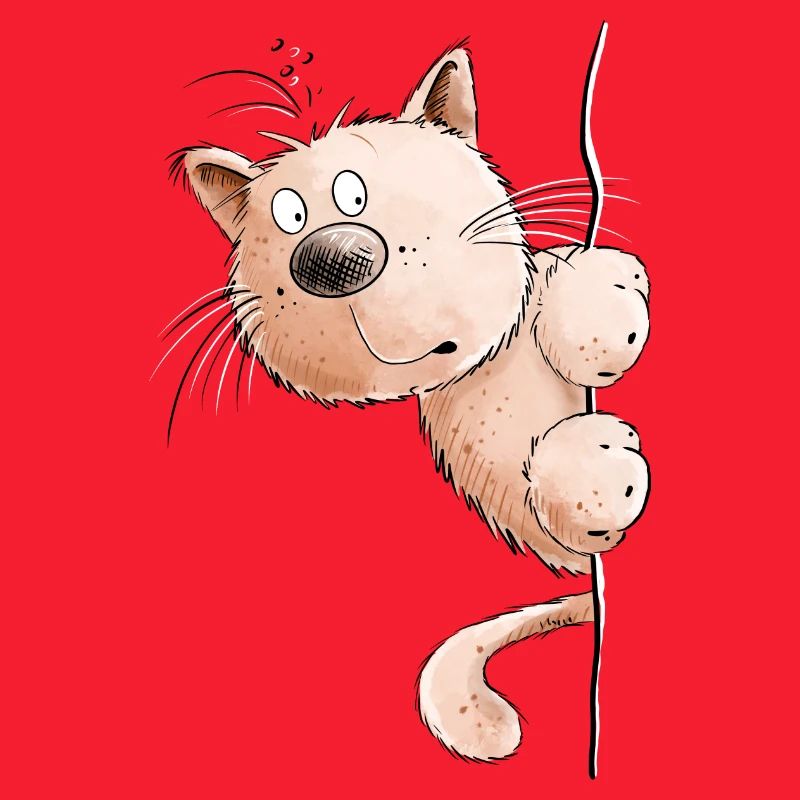 Rote Katze I Katzenfreunde Geschenk