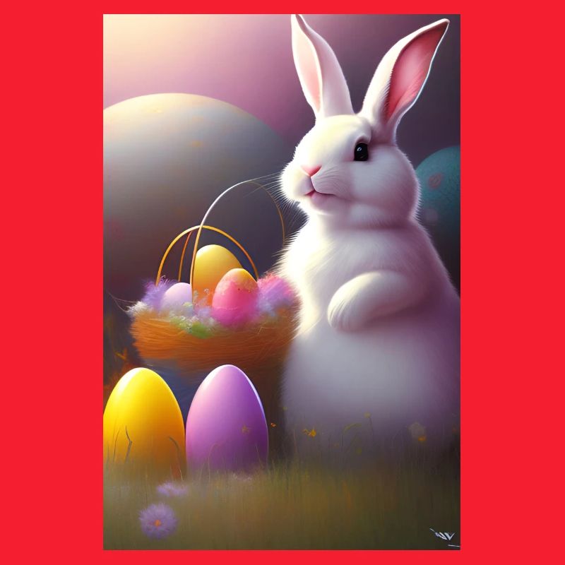 Easter Bunny with Easter Eggs