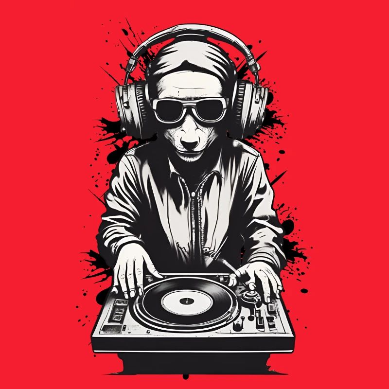 Moderner maskierter DJ