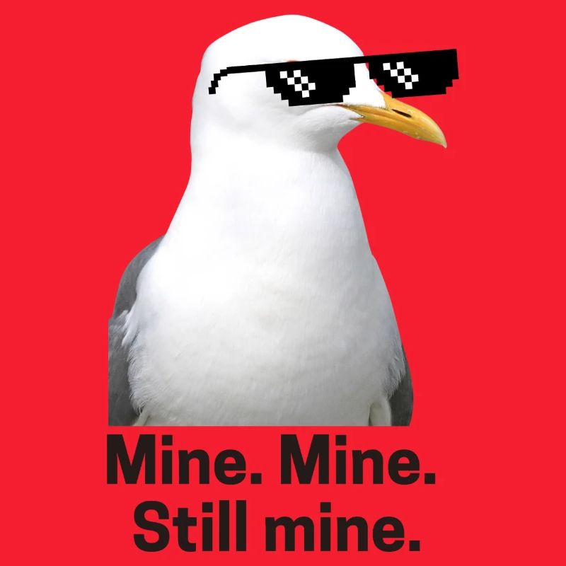 Verpixelte Möwe mit Sonnenbrille Design