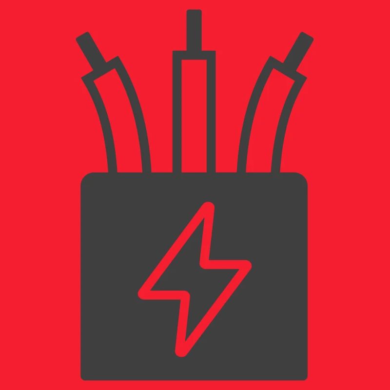 Elektrisches Kabel Power Icon Logo