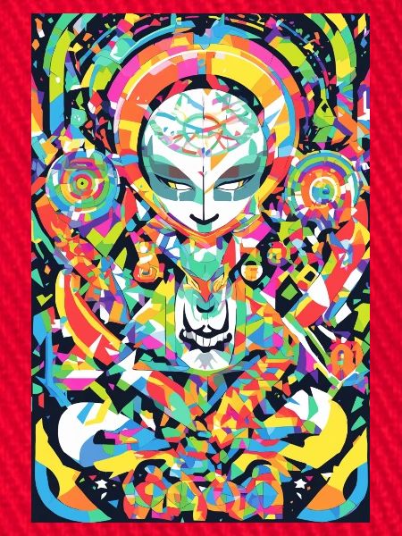 Psychedelisches Chakra & Katzenkunst