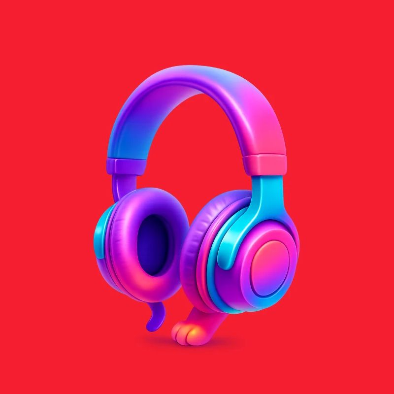 Neon Gradient Kopfhörer