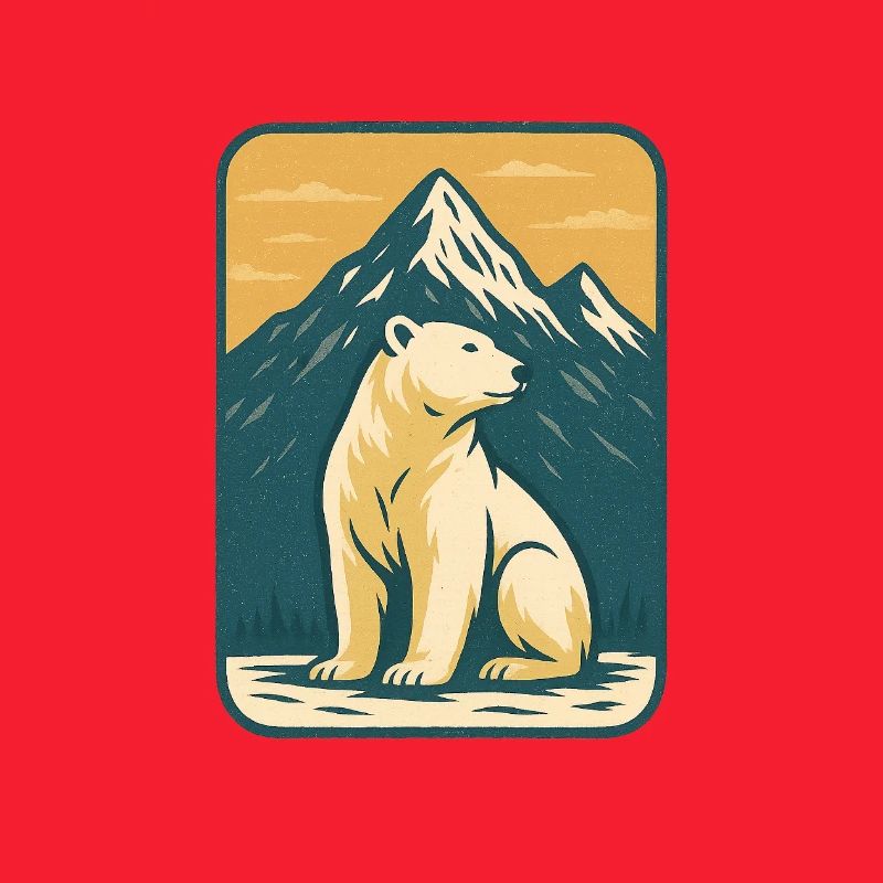 Polar Bär vor Berglandschaft
