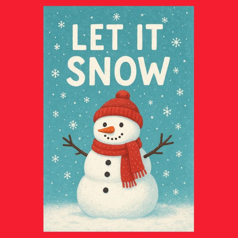 Let It Snow Snowman Design