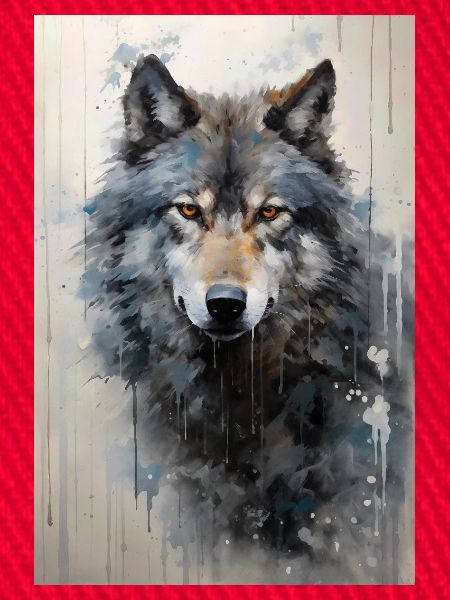 Illustration eines Wolfes