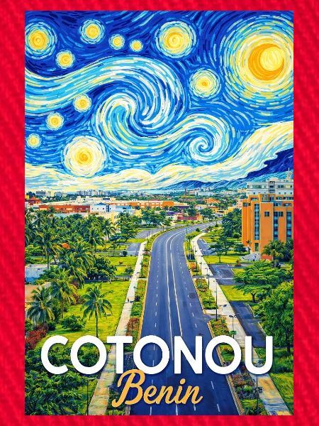Cotonou Straße Sternenhimmel