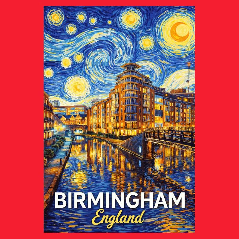 Birmingham England Sternennacht