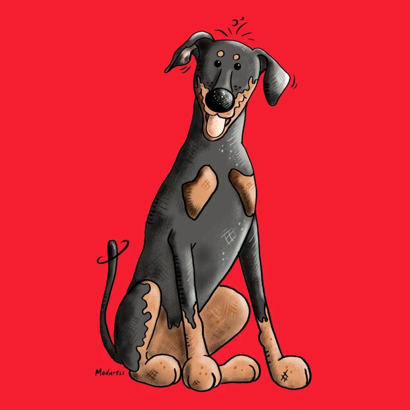 Drolliger Dobermann