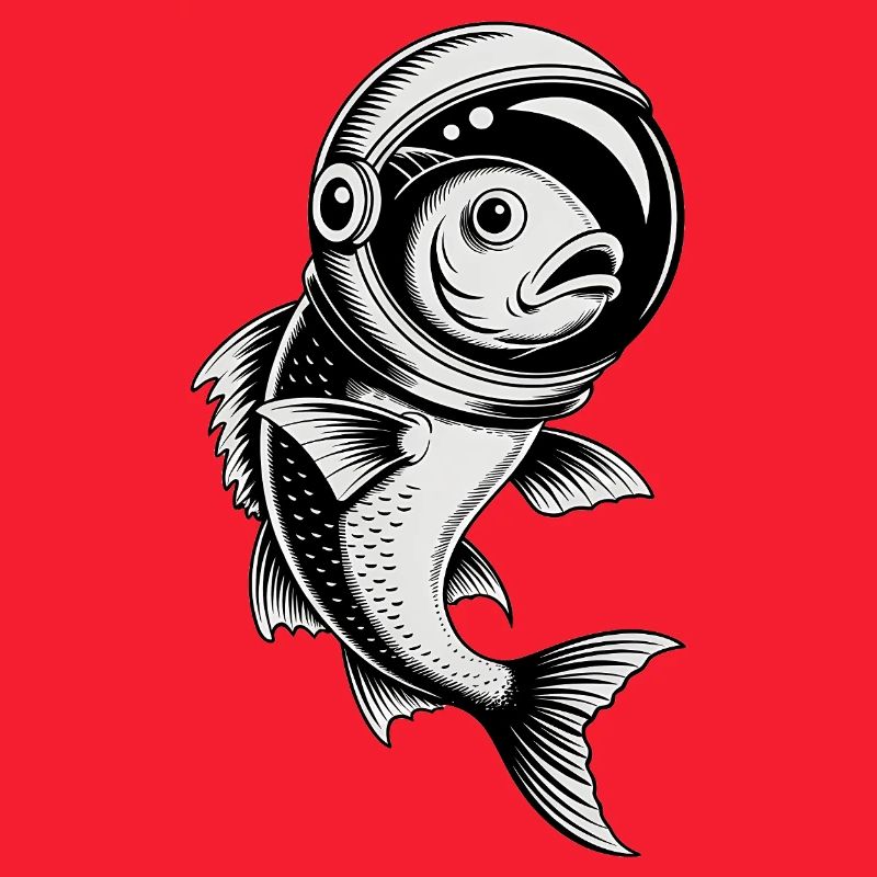 Poisson dans l’espace - Logo Cool Astonomy