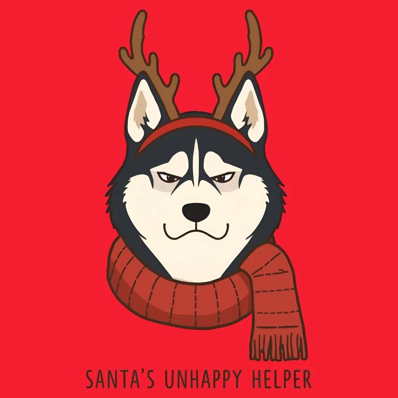 Grumpy Husky – Santa's Unhappy Helper
