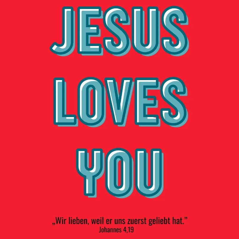 Jesus loves you in 3D script