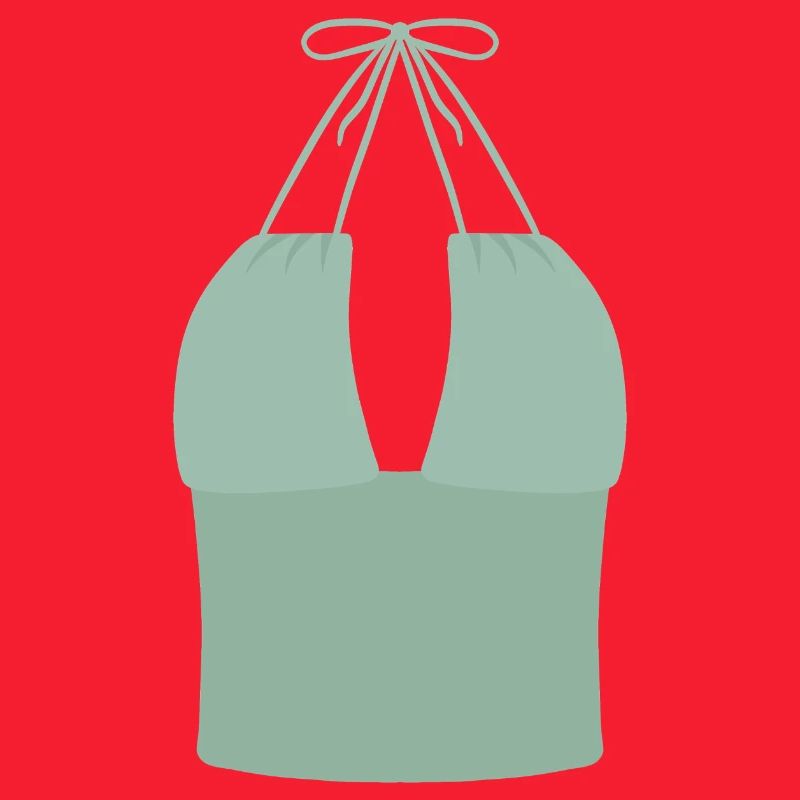 Mint Halter Bikini-Oberteil