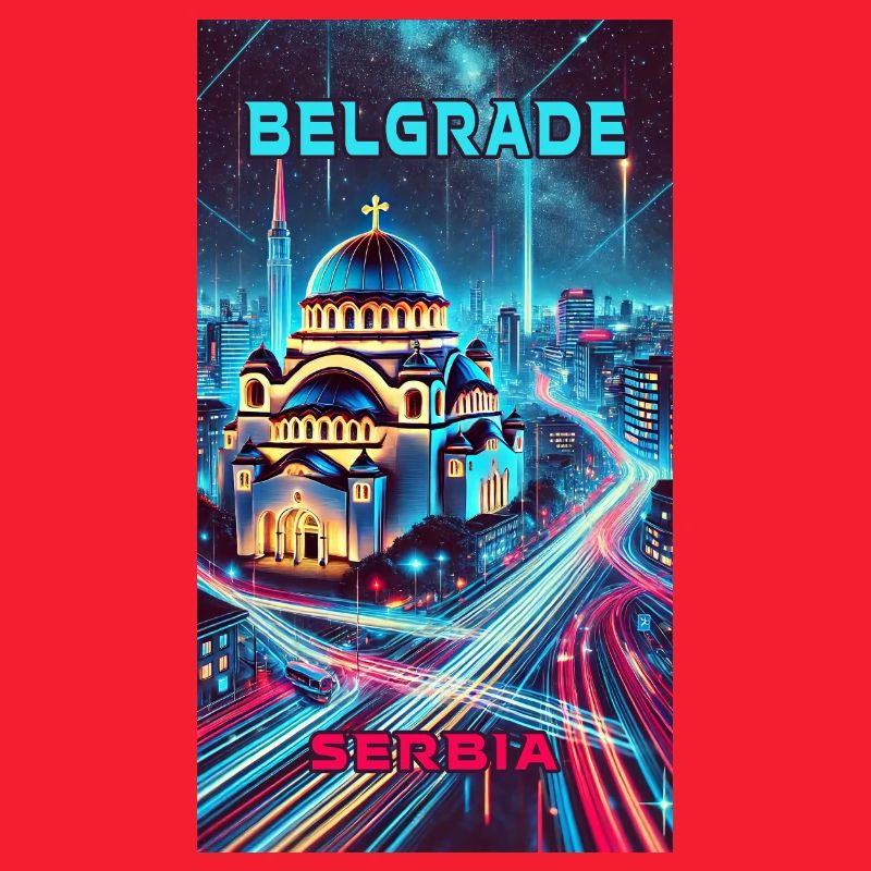 Belgrad Serbien Skyline Design