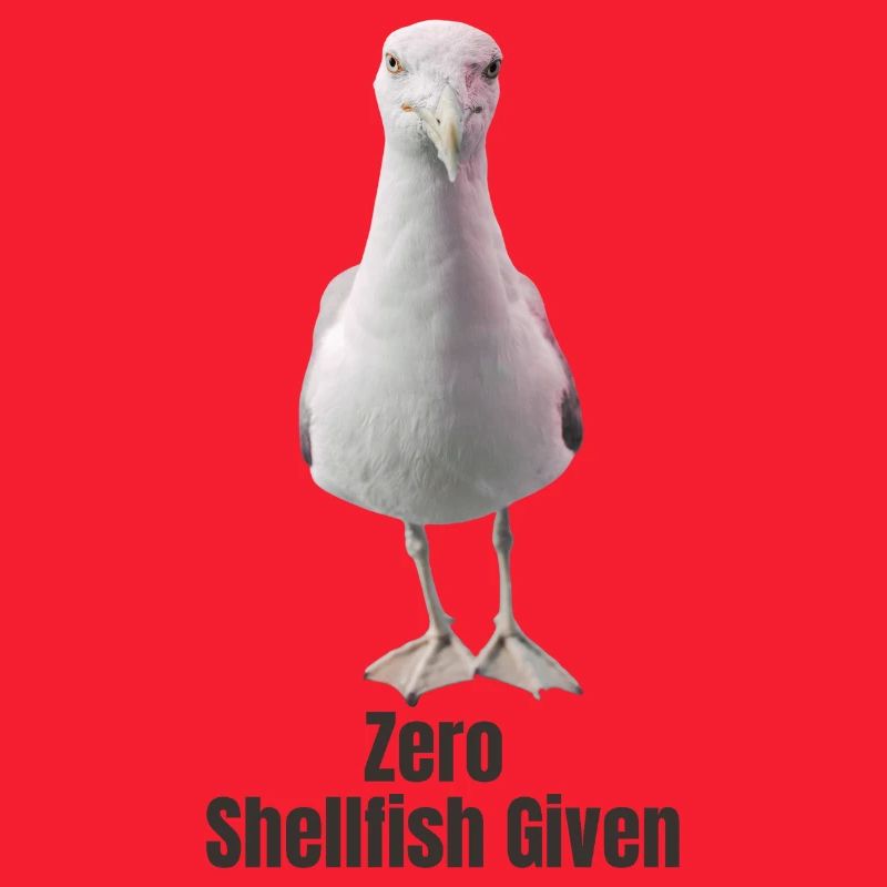 Abstrakte Möwe mit farbigen Akzenten