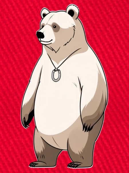 Polarbär Cartoon Halskette