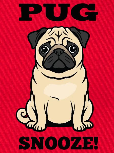 Pug Dog Mops Snooze Hundebegleiter