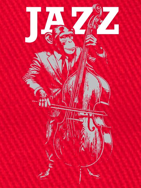 Jazz Monkey spielt Kontrabass
