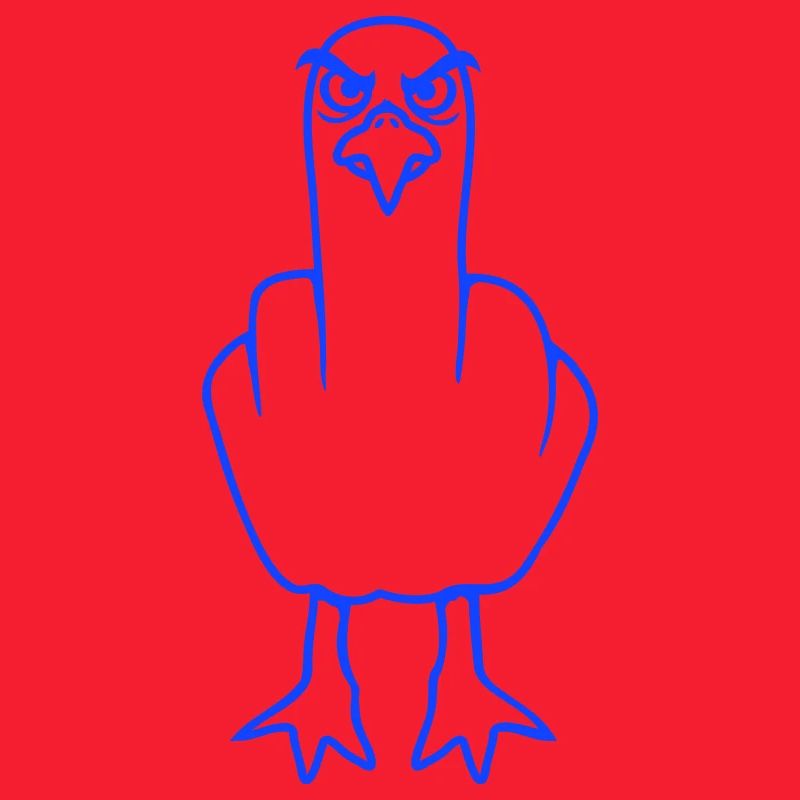 Möwe Mittelfinger Beleidigung Stinkefinger frech