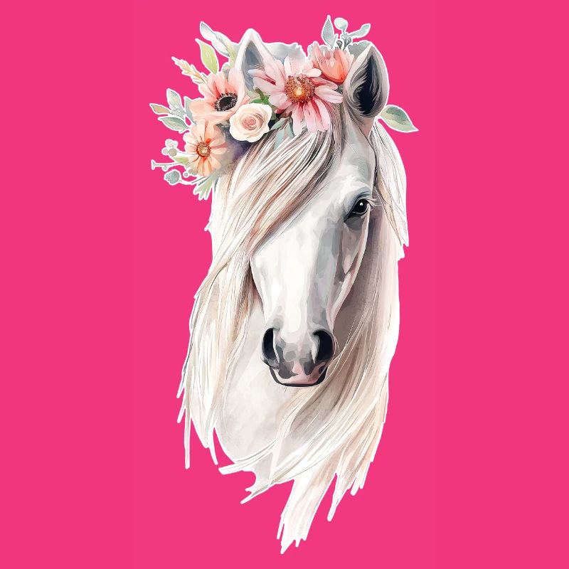 Pferd mit Blumen