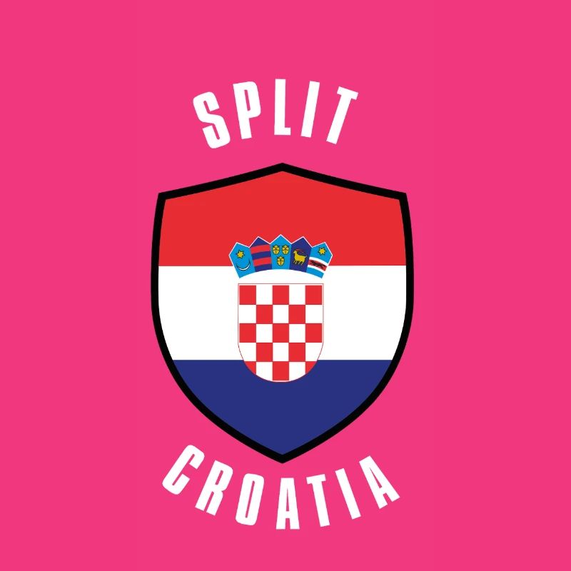 Geteilter Kroatien-Schild