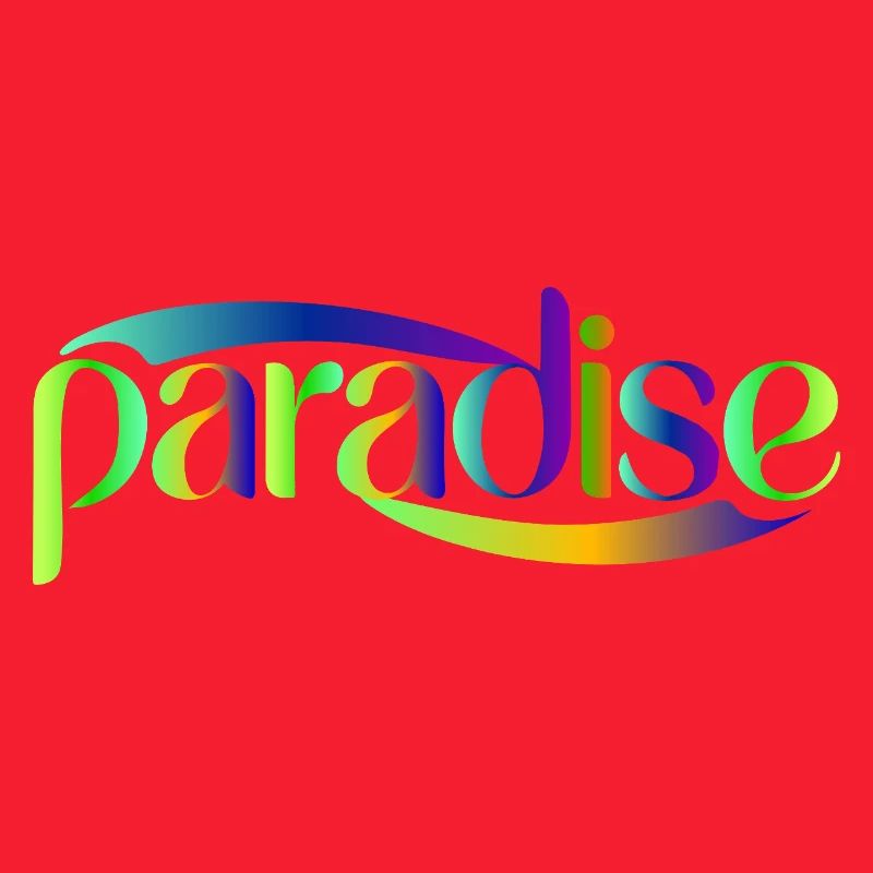 Paradise Rainbow Script Design