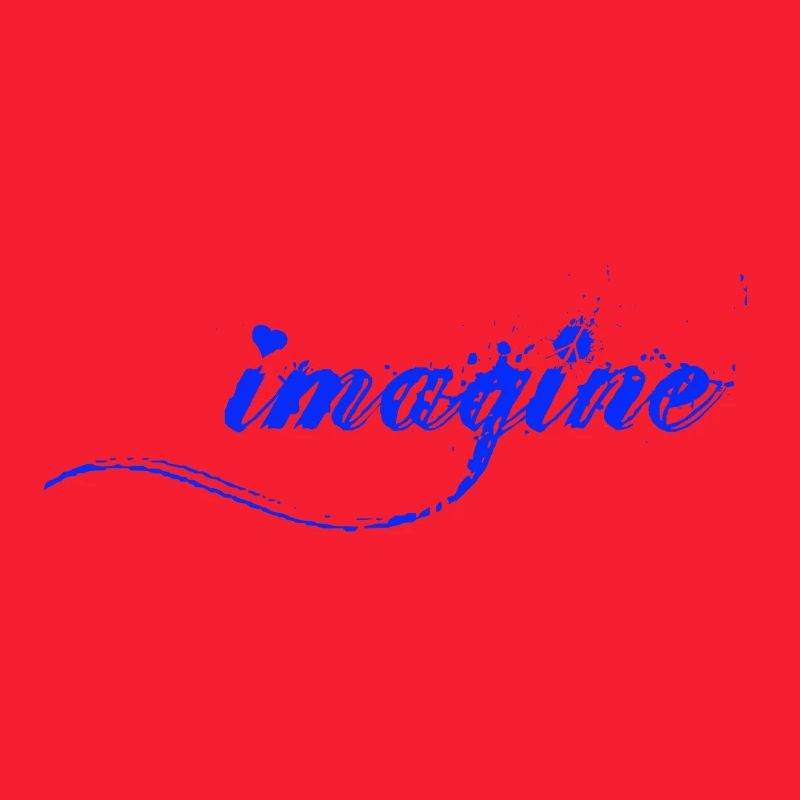 Imagine Blaue Farbklecks Script