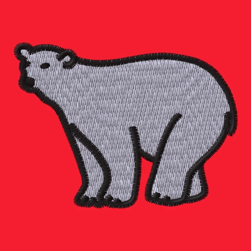 Eisbär bestickt
