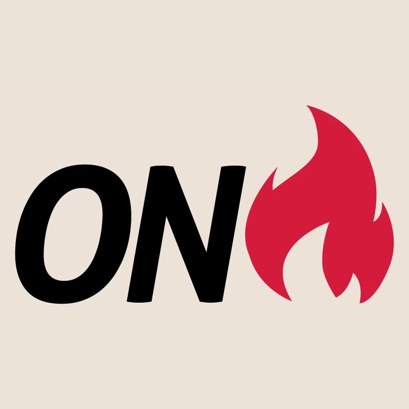 on fire