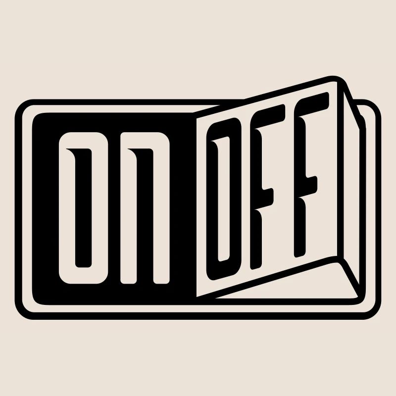 switch on off button turn on off