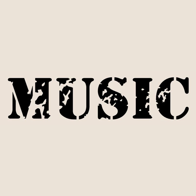 music as a stamp print design