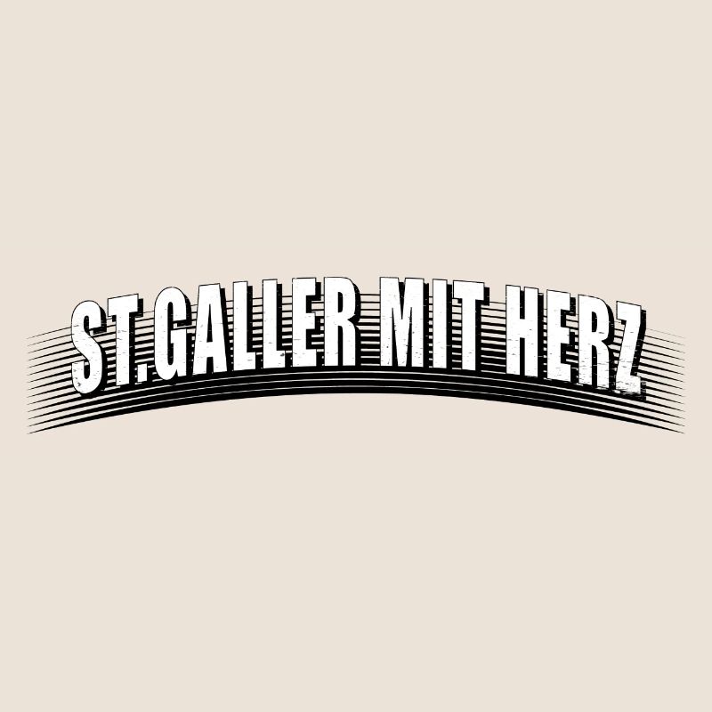St Galler mit Herz mit Linienraster schmutzig