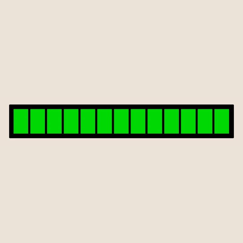 Rectangle loading bar Black Green (100%)