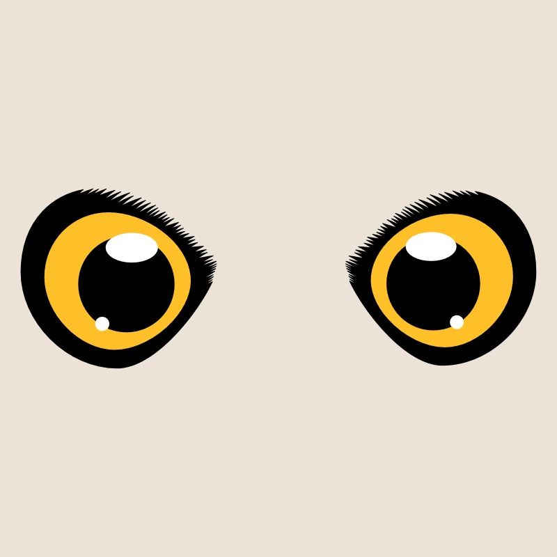zwei leuchtende Augen einer Eule