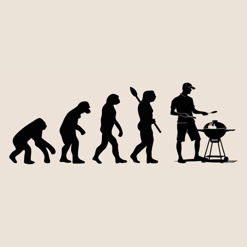 Drôle d’évolution humaine Grill Master BBQ Lover