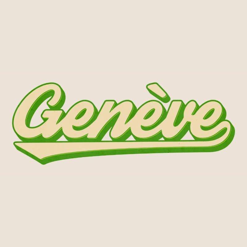 Genève Retro Script Lime
