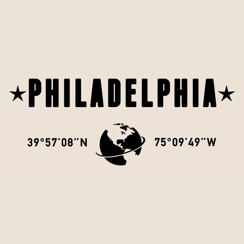Philadelphia Coordinates Planet Earth