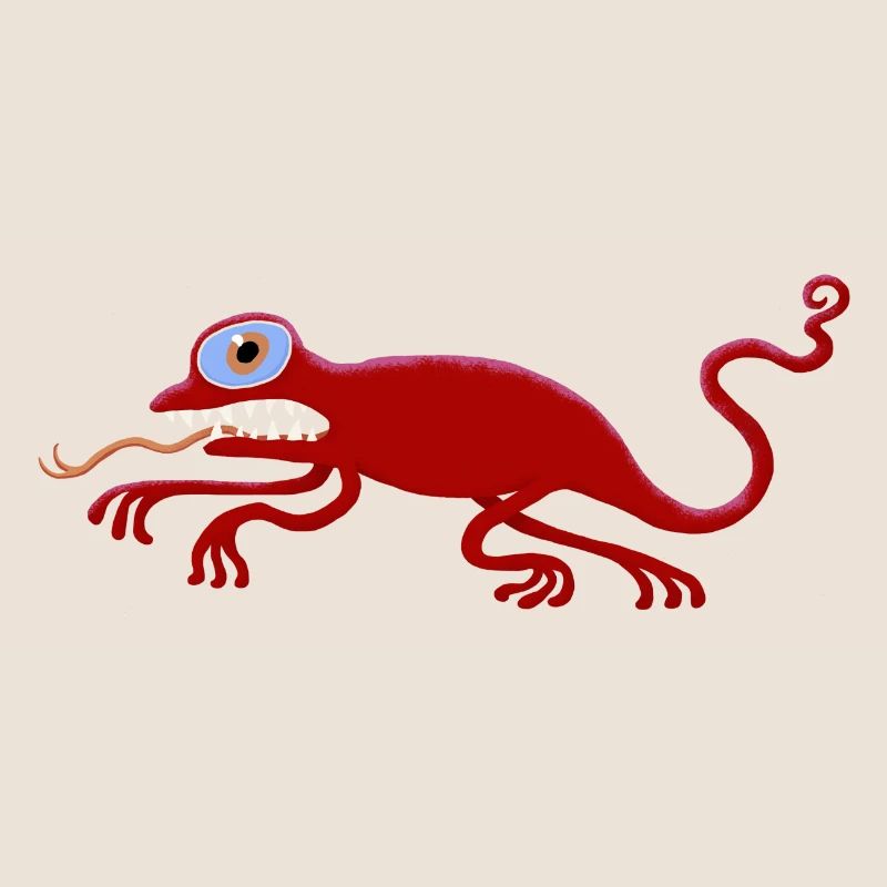 ulkige Echse-rot