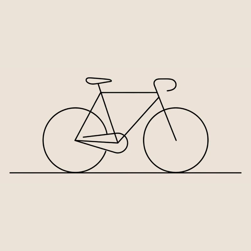 Silhouette moderne d’art de lignes de vélo