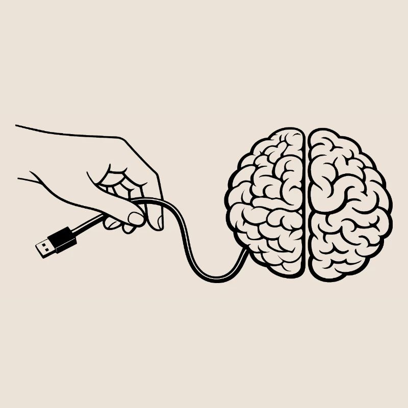 Brain Head Cable Connector Artificial Intelligence