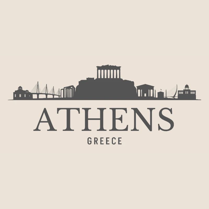 Athènes Grèce, silhouette d’Athènes
