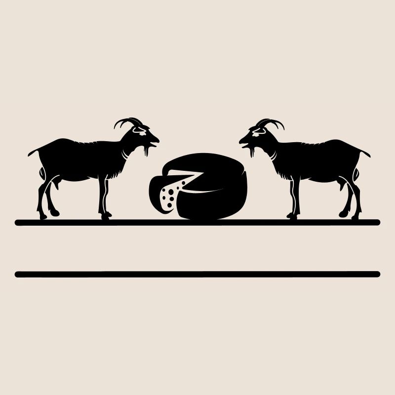 Monogramme de fromage de chèvre.