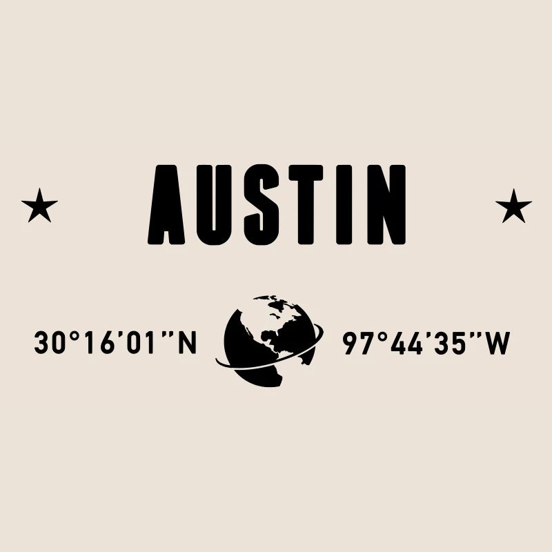 Austin Texas Coordinates Gps Globe