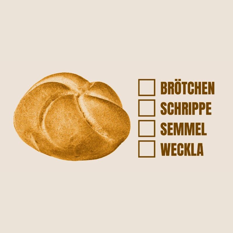 Brötchen oder Semmel? – Lustiges Dialekt-Design