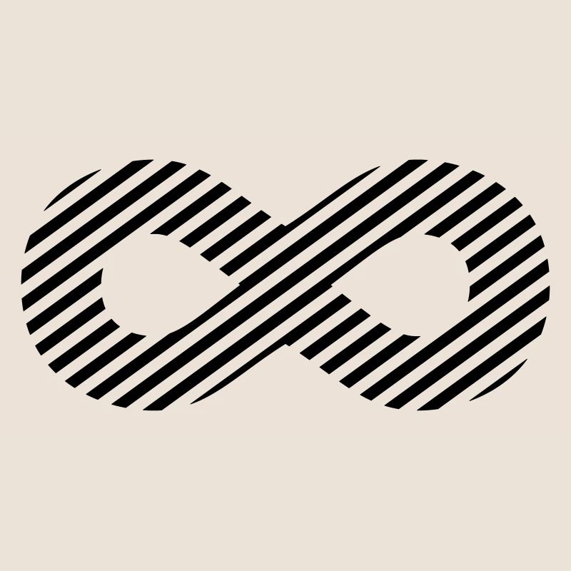 Infinity sign - pattern stripes